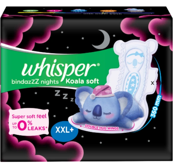 Whisper Bindazzz Nights Koala Soft XXL+ - 6 pads